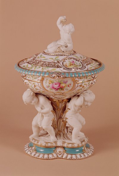 Minton-Vase, um 1854 von Pierre Emile Jeannest